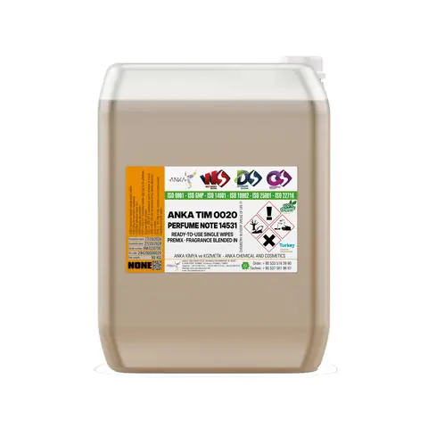 ANKA TIM 0020 ANKA 14531 scented single wet wipes solution (premix) – fragrance blended in, ready for restaurant and hotel wipes, 30 kg jerrycan